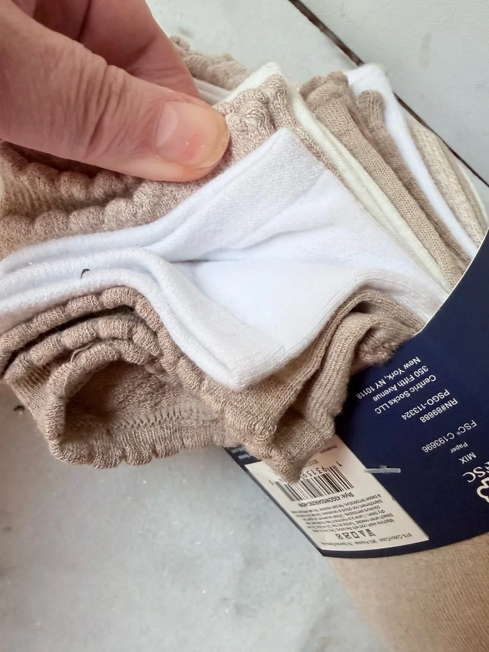 GAP Women's Cotton Low Cut Socks - White & Tan set of 10